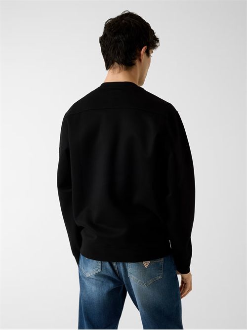 Felpa in scuba GUESS | M6RQ03KD132/JBLK